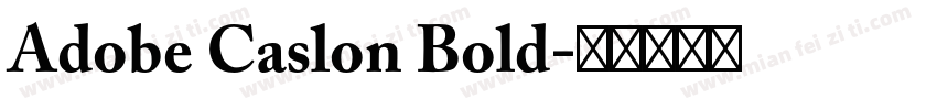 Adobe Caslon Bold字体转换